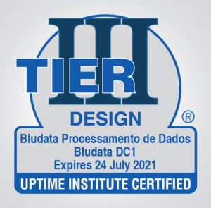 Selo de certificação Tier III - Data Center Bludata